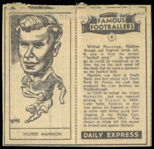 Daily Express - 'Famous Footballers' (1947) - Wilfred Mannion (Middlesbrough)