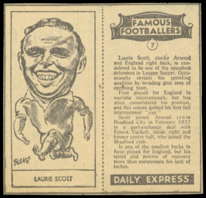 Daily Express - 'Famous Footballers' (1947) - Laurie Scott (Arsenal)