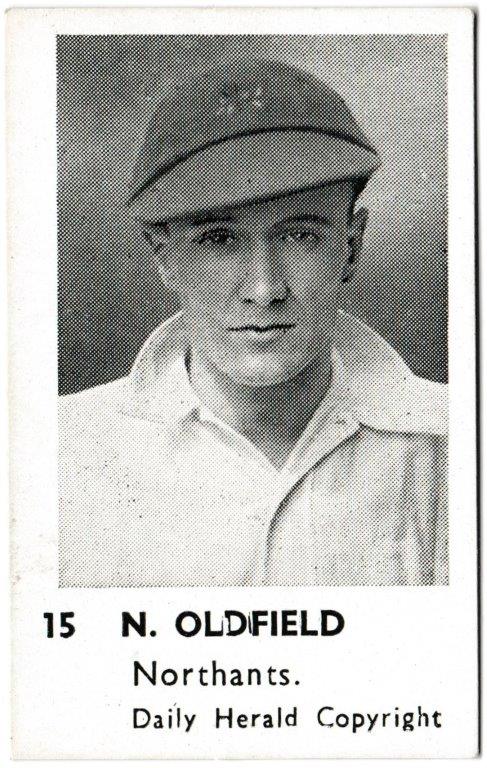 Daily Herald - 'Cricketers Series' (1954) - N. Oldfield (Northants) Daily Herald - 'Cricketers Series' (1954) - N. Oldfield (Northants)
