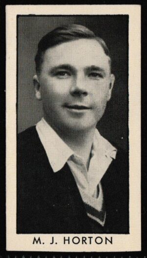 Thomson (D.C.) - 'County Cricketers' (1957) - Card #15 (Adventure) - M.J. Horton (Worcestershire)