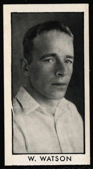 Thomson (D.C.) - 'County Cricketers' (1957) - Card #1 (Hotspur) - W. Watson (Yorkshire) Thomson (D.C.) - 'County Cricketers' (1957) - Card #1 (Hotspur) - W. Watson (Yorkshire)