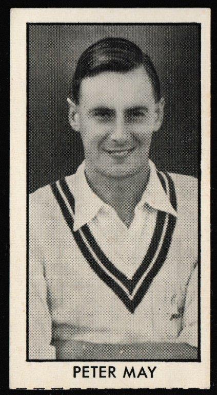 Thomson (D.C.) - 'County Cricketers' (1957) - Card #11 (Hotspur) - Peter May (Surrey) Thomson (D.C.) - 'County Cricketers' (1957) - Card #11 (Hotspur) - Peter May (Surrey)