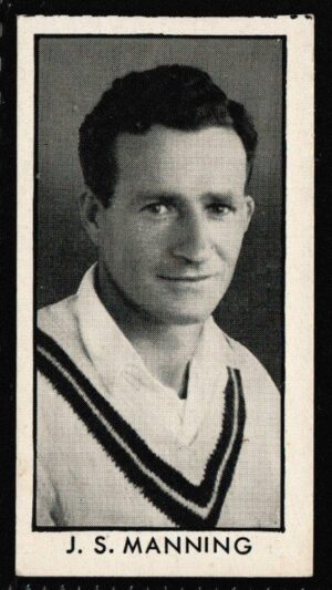 Thomson (D.C.) - 'County Cricketers' (1957) - Card #14 (Hotspur) - J.S. Manning (Northamptonshire)
