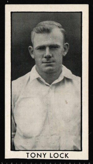 Thomson (D.C.) - 'County Cricketers' (1957) - Card #5 (Hotspur) - Tony Lock (Surrey)