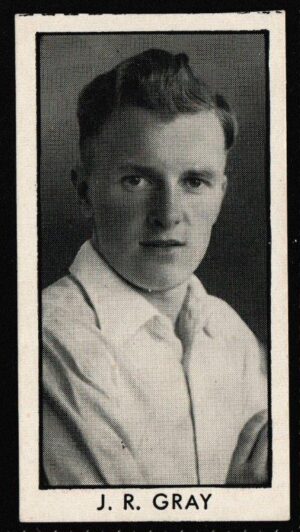 Thomson (D.C.) - 'County Cricketers' (1957) - Card #6 (Hotspur) - J.R. Gray (Hampshire)
