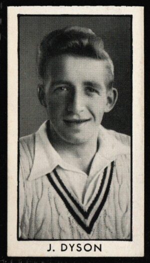 Thomson (D.C.) - 'County Cricketers' (1957) - Card #8 (Hotspur) - J. Dyson (Lancashire)