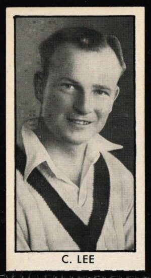 Thomson (D.C.) - 'County Cricketers' (1957) - Card #9 (Hotspur) - C. Lee (Derbyshire)