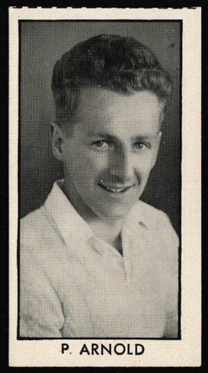 Thomson (D.C.) - 'County Cricketers' (1957) - Card #12 (Wizard) - P. Arnold (Northamptonshire)