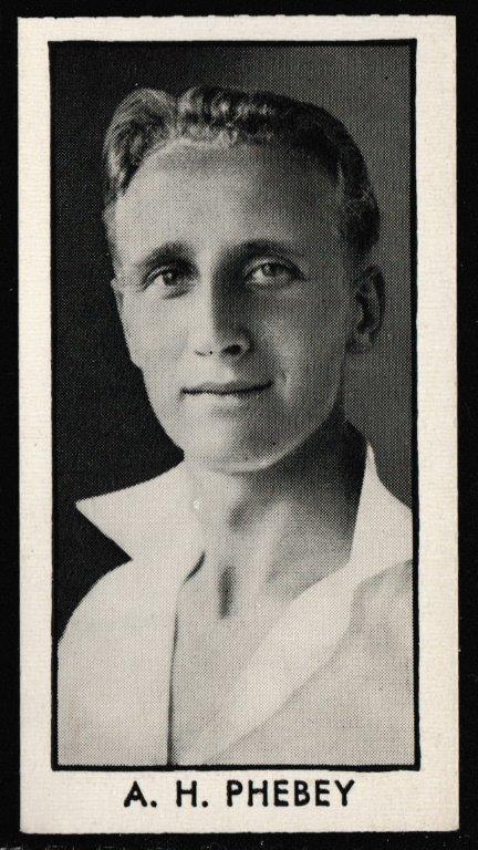 Thomson (D.C.) - 'County Cricketers' (1957) - Card #14 (Wizard) - A.H. Phebey (Kent) Thomson (D.C.) - 'County Cricketers' (1957) - Card #14 (Wizard) - A.H. Phebey (Kent)