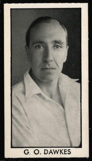 Thomson (D.C.) - 'County Cricketers' (1957) - Card #4 (Wizard) - G.O. Dawkes (Derbyshire)