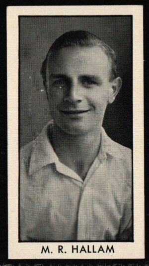 Thomson (D.C.) - 'County Cricketers' (1957) - Card #5 (Wizard) - M.R. Hallam (Leicestershire)