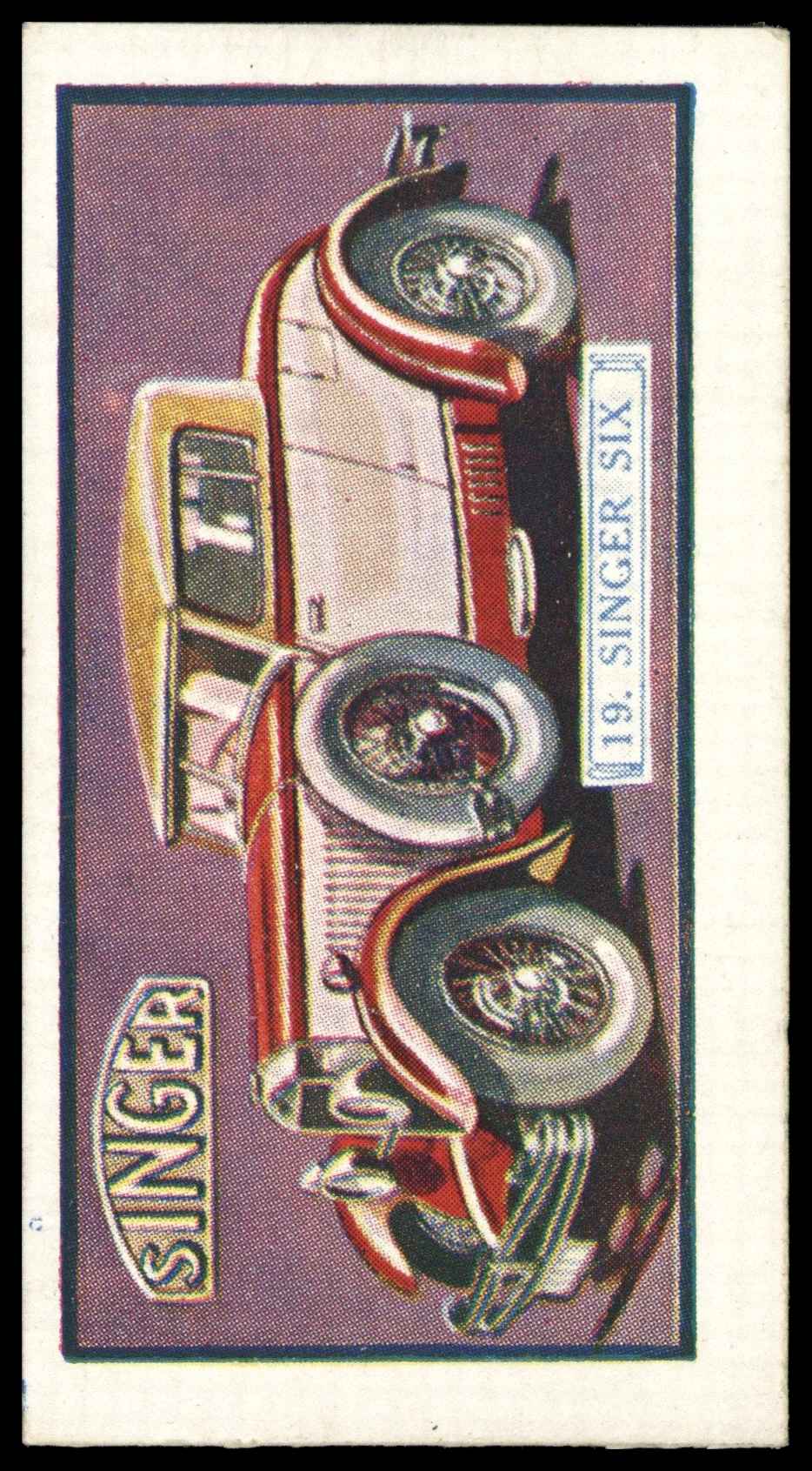 Thomson (D.C.) - 'Footballers & Motor Cars' (c1930) - B. Yorston (Aberdeen) & Singer Six Thomson (D.C.) - 'Footballers & Motor Cars' (c1930) - B. Yorston (Aberdeen) & Singer Six