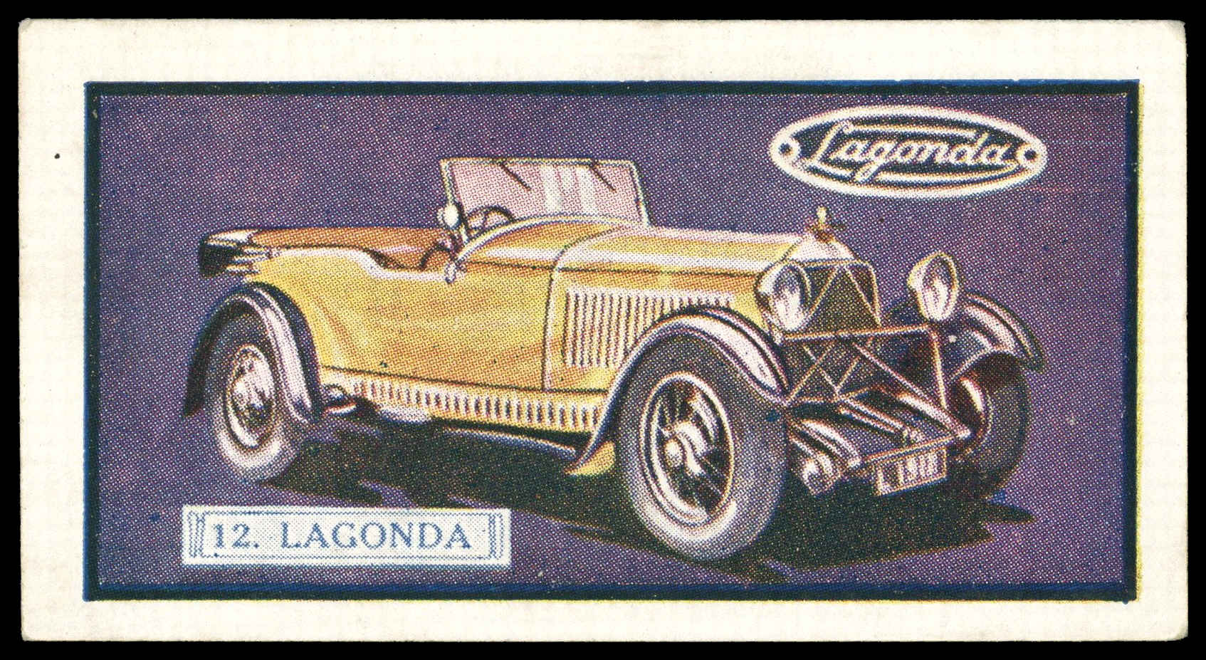 Thomson (D.C.) - 'Footballers & Motor Cars' (c1930) - S. Weaver (Newcastle) & Lagonda Thomson (D.C.) - 'Footballers & Motor Cars' (c1930) - S. Weaver (Newcastle) & Lagonda