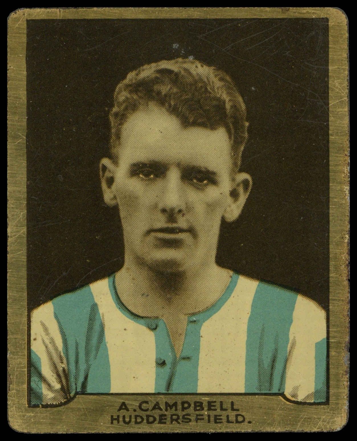 D.C. Thomson - 'Footballers (Metal)' (1932) - A. Campbell (Huddersfeld Town) D.C. Thomson - 'Footballers (Metal)' (1932) - A. Campbell (Huddersfeld Town)