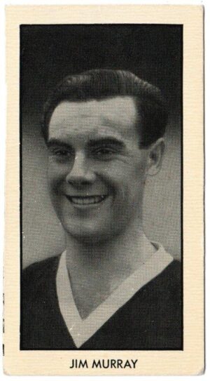 Thomson (D.C.) - 'World Cup Footballers (Adventure)' (1958) - Card #14 - Jim Murray (Hearts)