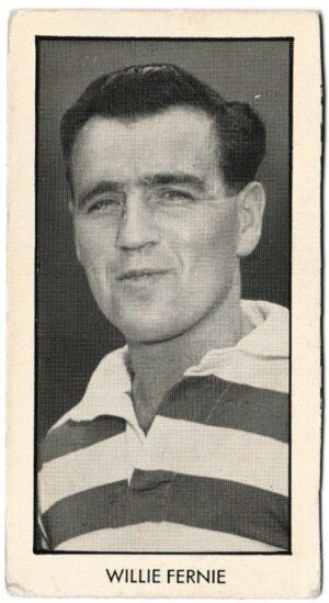 Thomson (D.C.) - 'World Cup Footballers (Hotspur)' (1958) - Card #1 - Willie Fernie (Celtic)