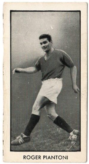 Thomson (D.C.) - 'World Cup Footballers (Adventure)' (1958) - Card #2 - Roger Piantoni (Rheims)
