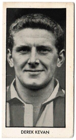 Thomson (D.C.) - 'World Cup Footballers (Hotspur)' (1958) - Card #10 - Derek Kevan (West Bromwich Albion)