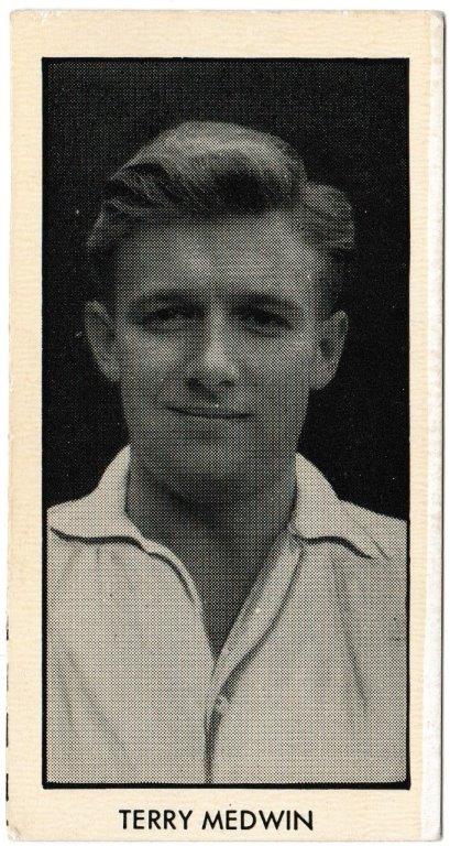 Thomson (D.C.) - 'World Cup Footballers (Hotspur)' (1958) - Card #14 - Terry Medwin (Tottenham Hotspur) Thomson (D.C.) - 'World Cup Footballers (Hotspur)' (1958) - Card #14 - Terry Medwin (Tottenham Hotspur)