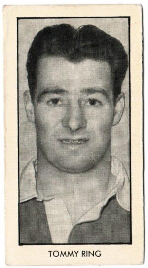 Thomson (D.C.) - 'World Cup Footballers (Rover)' (1958) - Card #5 - Tommy Ring (Clyde)