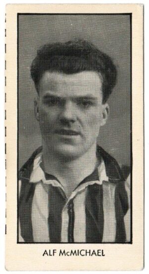 Thomson (D.C.) - 'World Cup Footballers (Rover)' (1958) - Card #8 - Alf McMichael (Newcastle United)