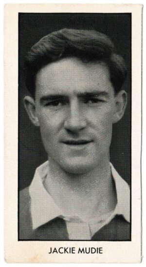 Thomson (D.C.) - 'World Cup Footballers (Rover)' (1958) - Card #13 - Jackie Mudie (Blackpool)