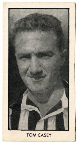 Thomson (D.C.) - 'World Cup Footballers (Adventure)' (1958) - Card #5 - Tom Casey (Newcastle United)