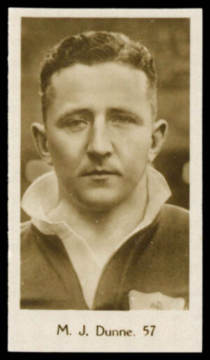 De Beukelaer - 'All Sports' #57 - M.J. Dunne (Rugby Union) (1932)
