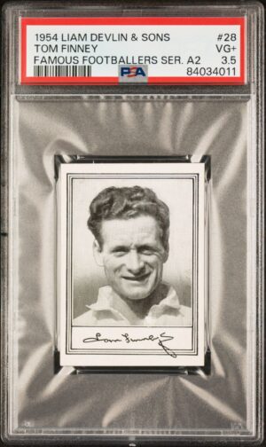 Devlin (Liam) - 'Famous Footballers A.2 (Wide)' (1954) - T. Finney (Preston North End) **PSA3.5**