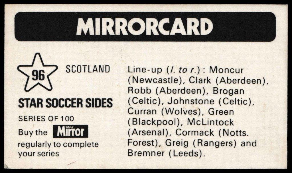 Daily Mirror - 'Star Soccer Sides' - Scotland Daily Mirror - 'Star Soccer Sides' - Scotland