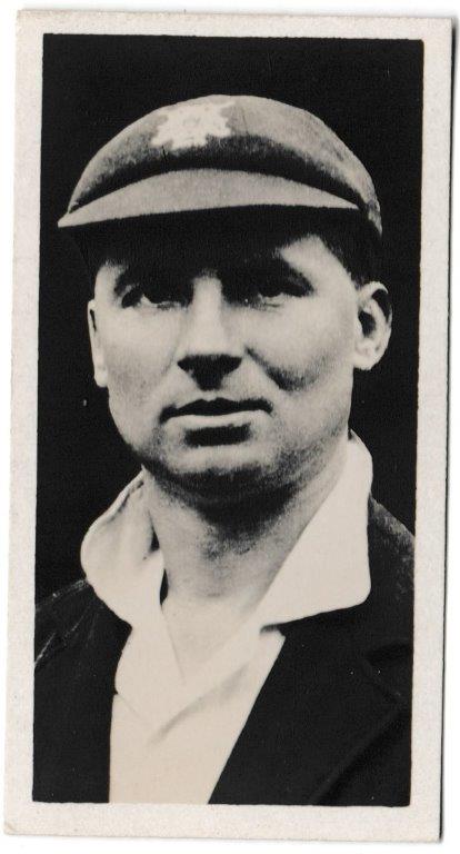 Drapkin & Co - 'Australian and English Cricketers' (1928) - Card #28 - S. Staples (Notts) Drapkin & Co - 'Australian and English Cricketers' (1928) - Card #28 - S. Staples (Notts)