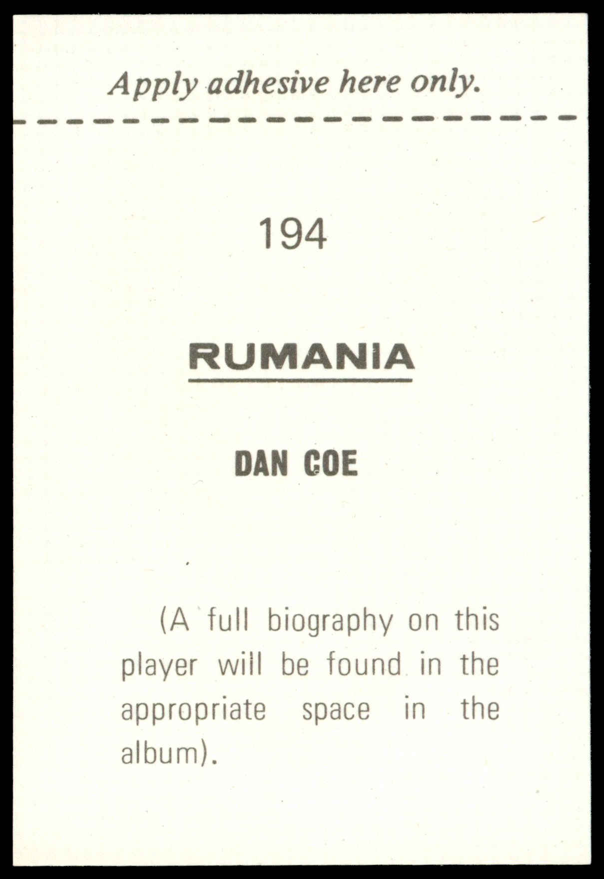F.K.S. - 'Mexico 70' (1970) - Dan Coe (Romania) F.K.S. - 'Mexico 70' (1970) - Dan Coe (Romania)