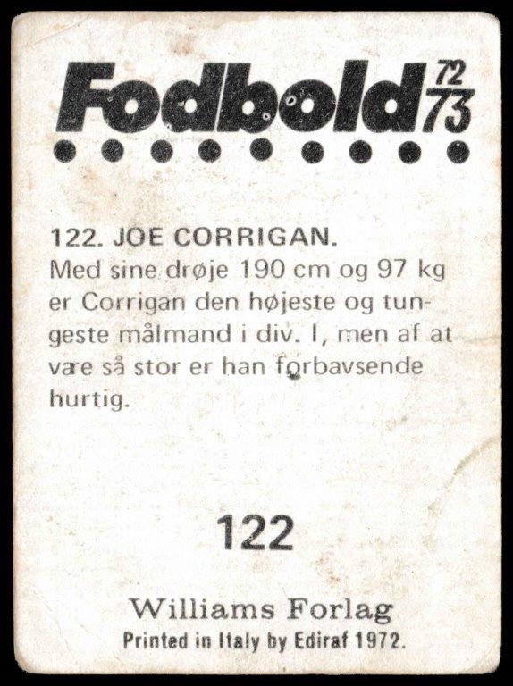 Williams Forlag - 'Fodbold 72/73' - Joe Corrigan (Manchester City) Williams Forlag - 'Fodbold 72/73' - Joe Corrigan (Manchester City)
