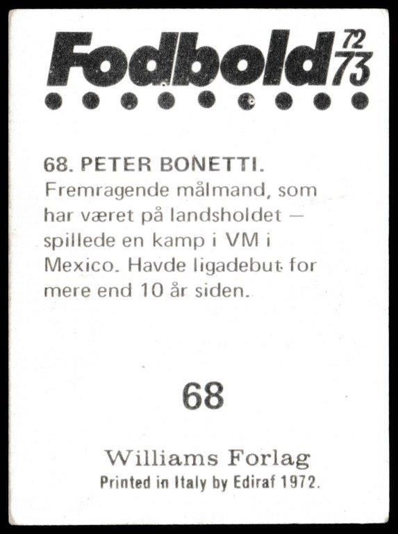 Williams Forlag - 'Fodbold 72/73' - Peter Bonetti (Chelsea) Williams Forlag - 'Fodbold 72/73' - Peter Bonetti (Chelsea)