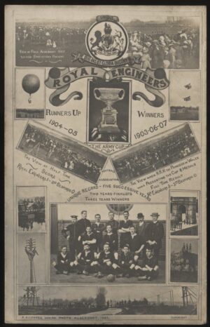 F Scovell - 'Royal Engineers Army Cup Winners 1903-06-07' (1907) - Used Postcard