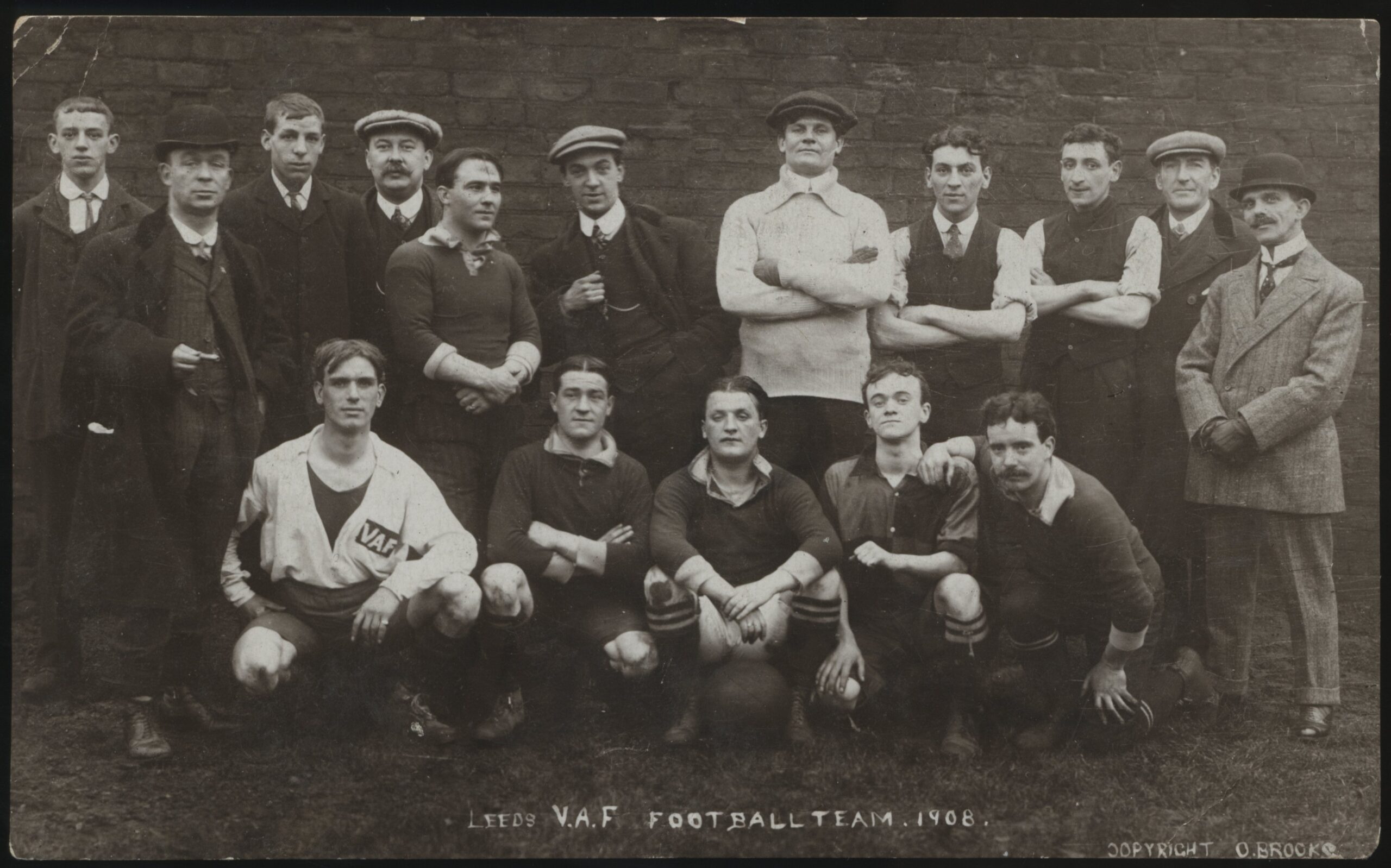 O Brooks - 'Leeds VAF Football Team' (1909) - Used Postcard O Brooks - 'Leeds VAF Football Team' (1909) - Used Postcard