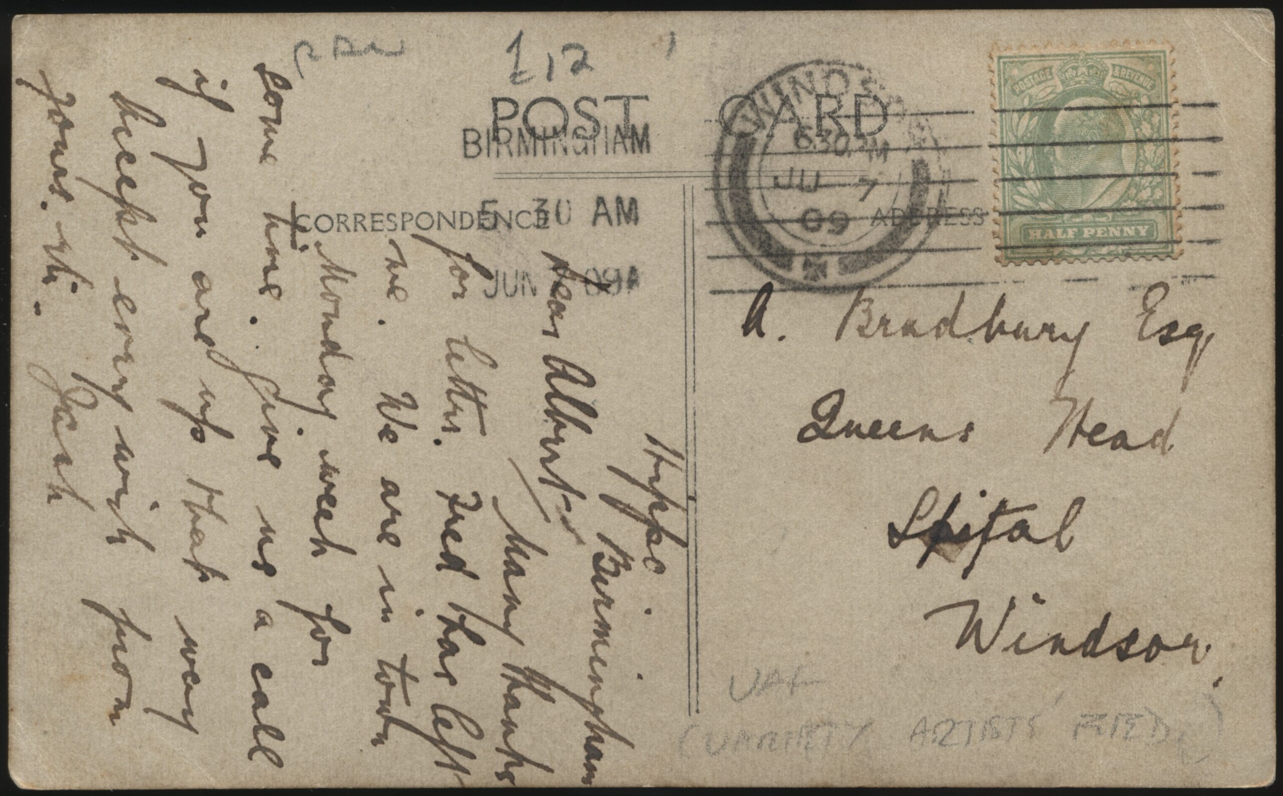 O Brooks - 'Leeds VAF Football Team' (1909) - Used Postcard O Brooks - 'Leeds VAF Football Team' (1909) - Used Postcard