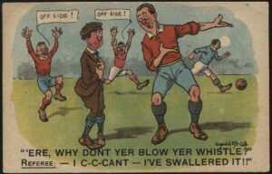 Donald McGill - 'Why Don?t yer Blow yer Whistle' (1912) - Postmarked Sutton Coldwell 1912