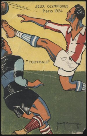 Paris Olympics - 'Football Advertising Poster' (1924) - Used Postcard