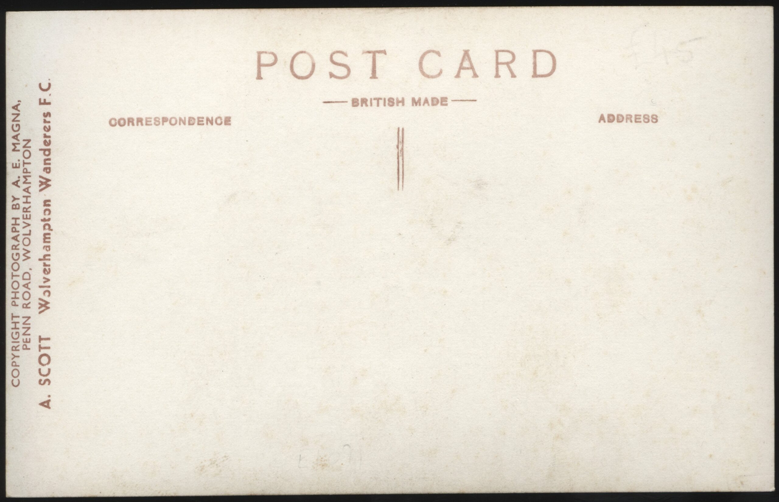 A E Magna - 'A Scott Wolverhampton Wanderers' (c1939) - Unused Postcard A E Magna - 'A Scott Wolverhampton Wanderers' (c1939) - Unused Postcard