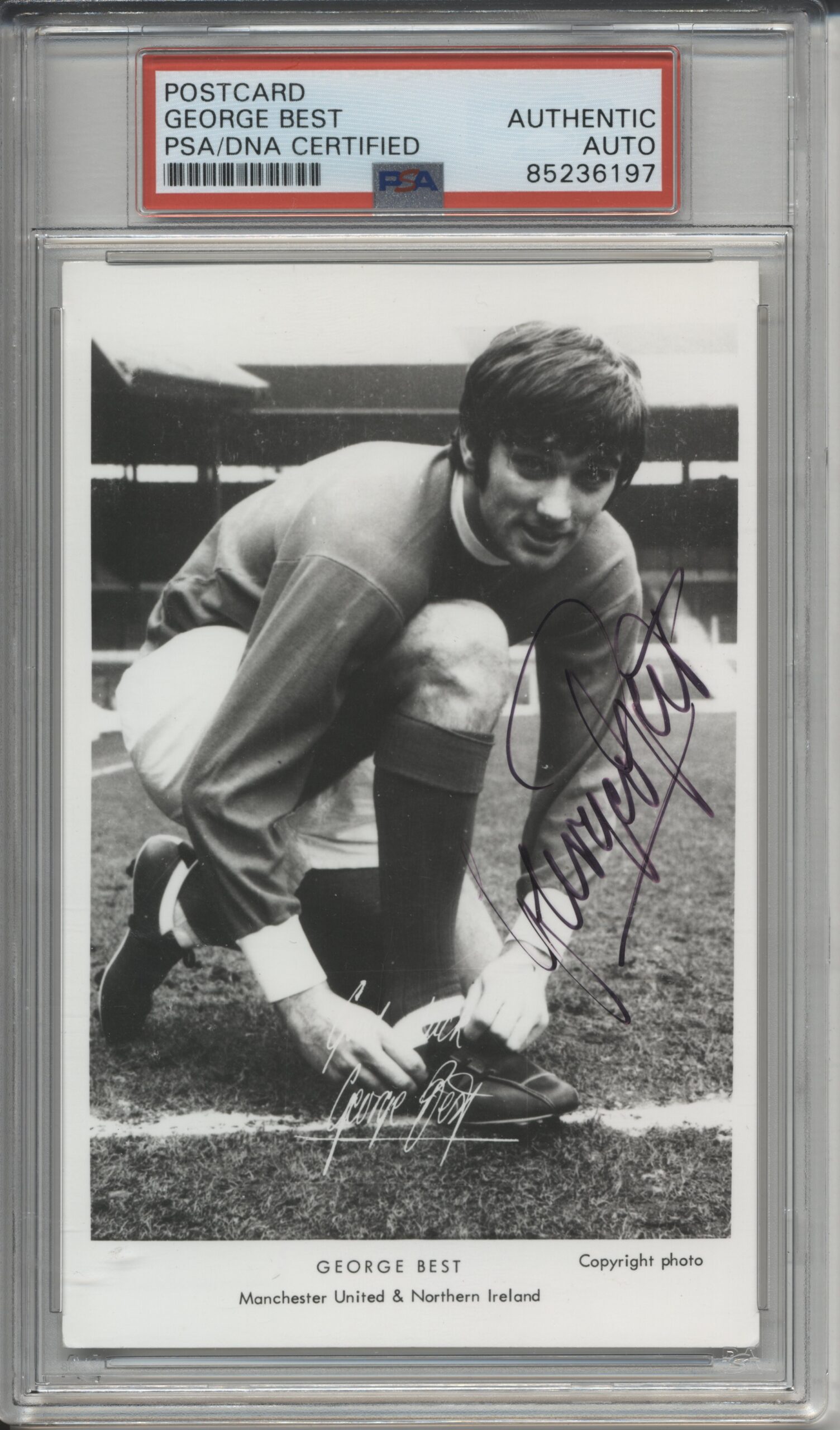 George Best Inception Card Real Photo – ‘George Best Autographed ‘ (c1970’s) – PSA Authenticated ...