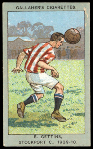 Gallaher - 'Association Football Club Colours (Brown)' - E. Gettins (Stockport County) (1910)