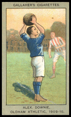 Gallaher - 'Association Football Club Colours (Brown)' - Alex Downie (Oldham Athletic) (1910)
