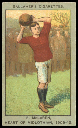Gallaher - 'Association Football Club Colours (Brown)' - F. McLaren (Hearts) (1910)