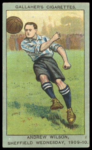Gallaher - 'Association Football Club Colours' (1910) - #97 - Andrew Wilson (Sheffield Weds)