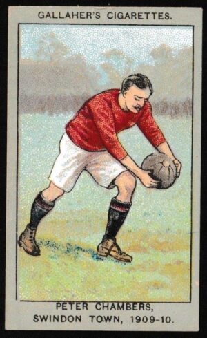 Gallaher - 'Association Football Club Colours' (1910) - Peter Chambers (Swindon Town)