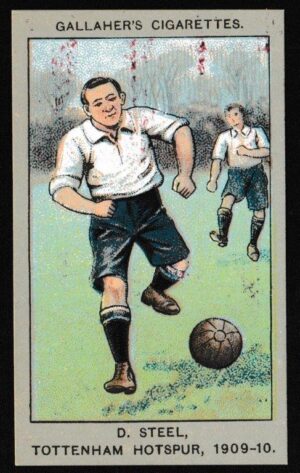 Gallaher - 'Association Football Club Colours' (1910) - D. Steel (Tottenham) Gallaher - 'Association Football Club Colours' (1910) - D. Steel (Tottenham)