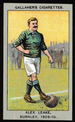 Gallaher - 'Association Football Club Colours' (1910) - Alex Leake (Burnley)