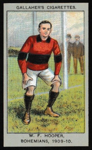 Gallaher - 'Association Football Club Colours' (1910) - W.F. Hooper (Bohemians) Gallaher - 'Association Football Club Colours' (1910) - W.F. Hooper (Bohemians)
