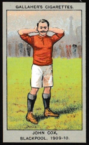 Gallaher - 'Association Football Club Colours' (1910) - John Cox (Blackpool)